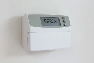 Thermostat unit with an error