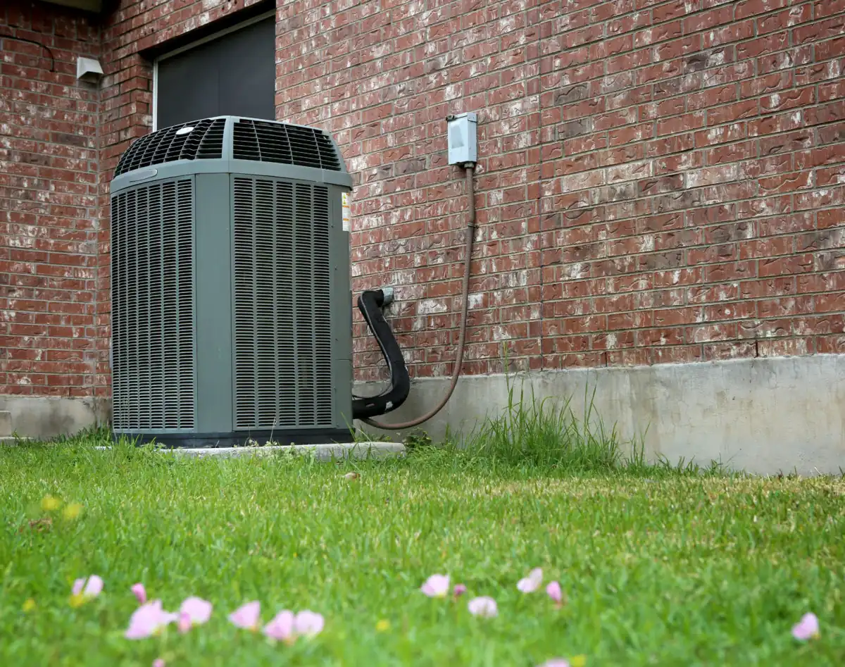 Modern AC heater unit outdoors
